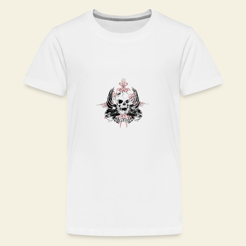 Grunge Rock N' Roll Skull - Teenager premium T-shirt