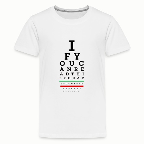 Visual Test Chart for Introverts - Teenage Premium T-Shirt