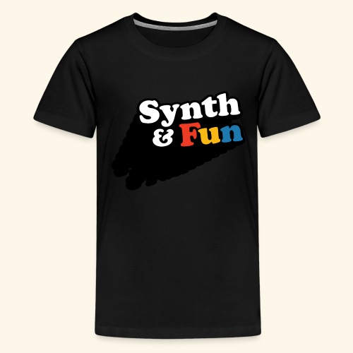 Synth and fun logo - Teinien premium t-paita