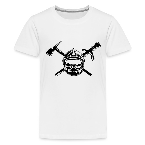 casque_pompier_hache et lance - T-shirt Premium Ado