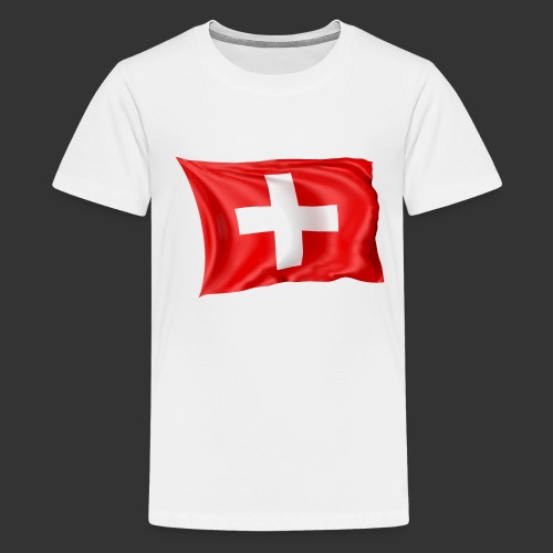 Flaga Szwajcarska Flaga Narodowa - Koszulka młodzieżowa Premium