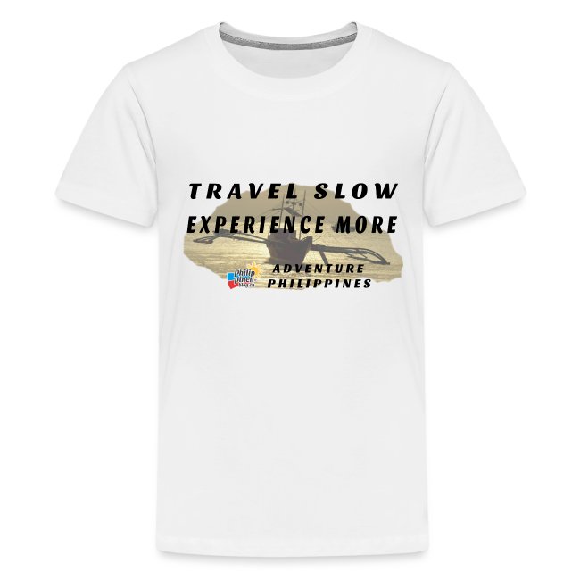 Travel slow Logo für helle Kleidung