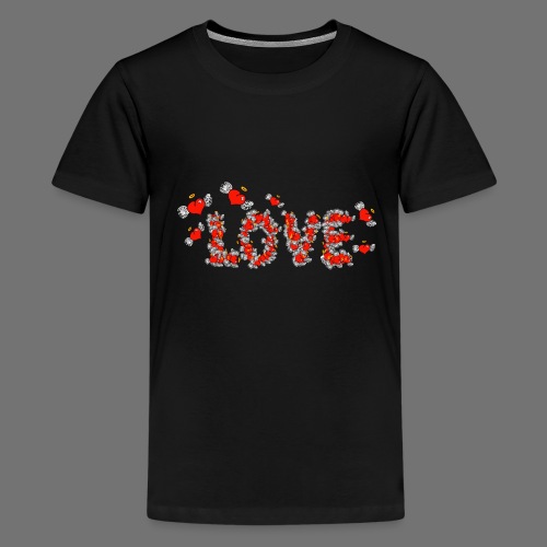 Latające miłości serc - Koszulka młodzieżowa Premium