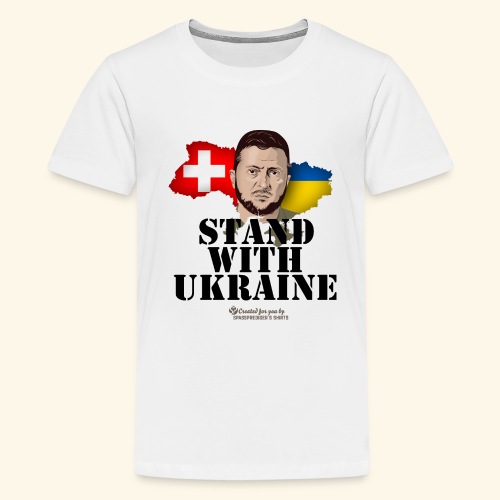 Ukraine Schweiz Unterstützer Design - Teenager Premium T-Shirt