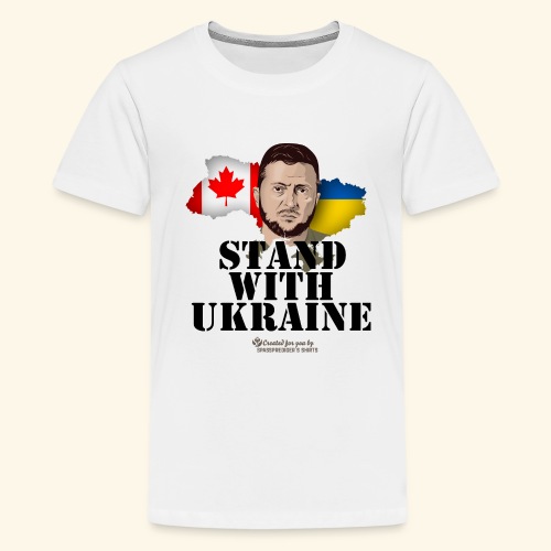 Ukraine Kanada Stand with Ukraine - Teenager Premium T-Shirt