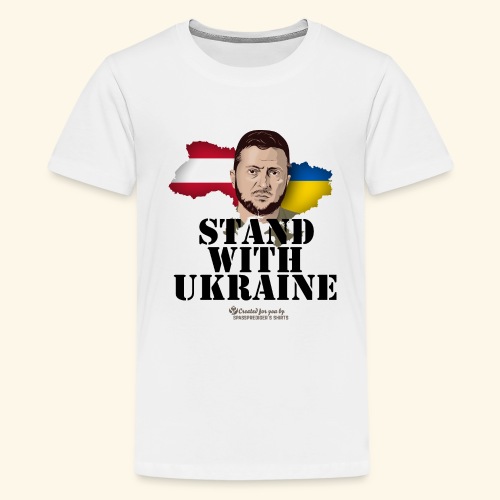 Österreich Ukraine Unterstützer T-Shirt Design - Teenager Premium T-Shirt