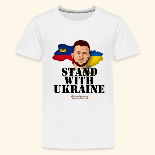 Stand with Ukraine Liechtenstein - Teenager Premium T-Shirt