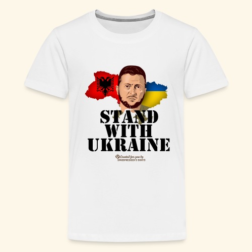 Ukraine Albania Stand with Ukraine - Teenager Premium T-Shirt
