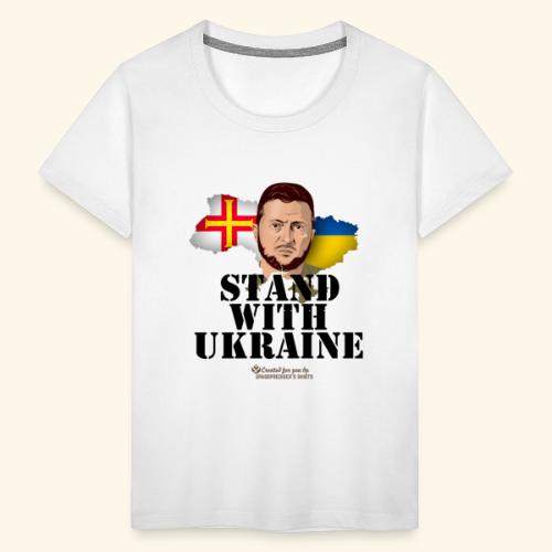 Ukraine Unterstützer Merch Insel Guernsey - Teenager Premium T-Shirt