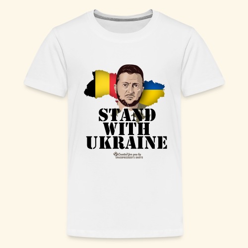 Ukraine Belgien Stand with Ukraine - Teenager Premium T-Shirt