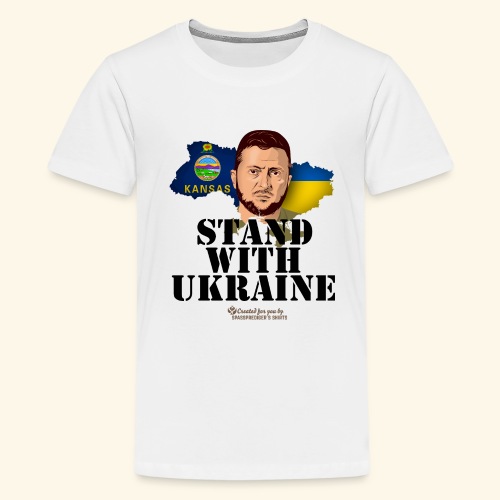 Ukraine Kansas Selenskyj - Teenager Premium T-Shirt