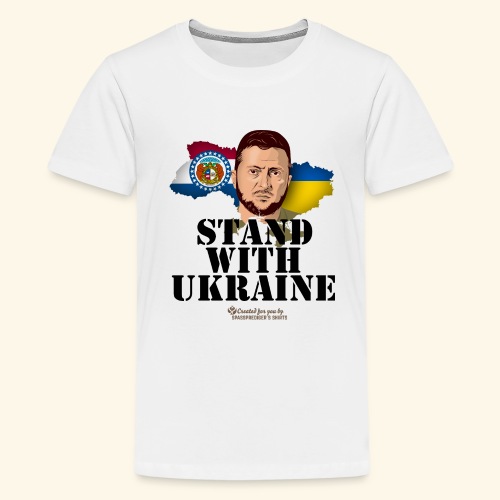 Missouri Ukraine Fahnen Unterstützer Design - Teenager Premium T-Shirt