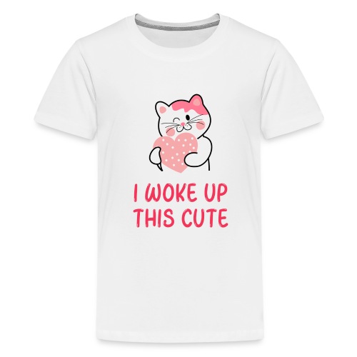 I woke up this cute - Premium T-skjorte for tenåringer