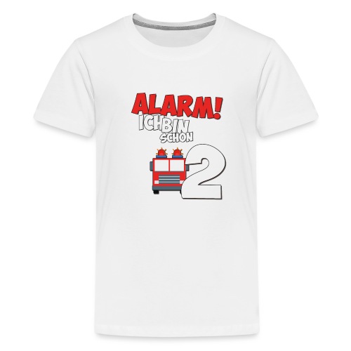 Feuerwehrauto 2. Geburtstag Jungen 2 Jahre - Teenager Premium T-Shirt