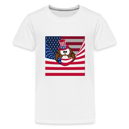 4th july owl - Teenage Premium T-Shirt