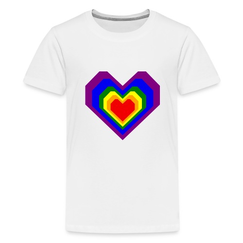 Pride Heart - ylpeä sydän - Teinien premium t-paita