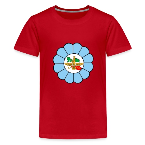Faravahar Iran Lotus Colorful - Teenage Premium T-Shirt