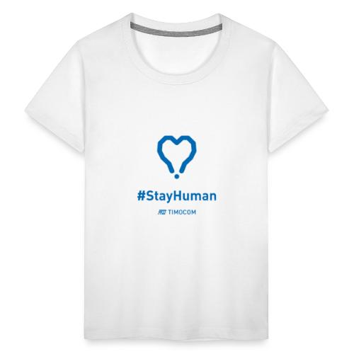 StayHuman blue - Koszulka młodzieżowa Premium