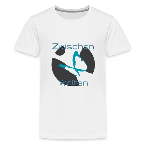 Zwischen-Welten Logo mit Schrift - Teenager Premium T-Shirt