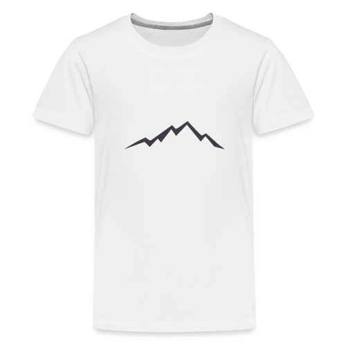 swiss alps clipart sihllouette ski mountains - Teenager Premium T-shirt