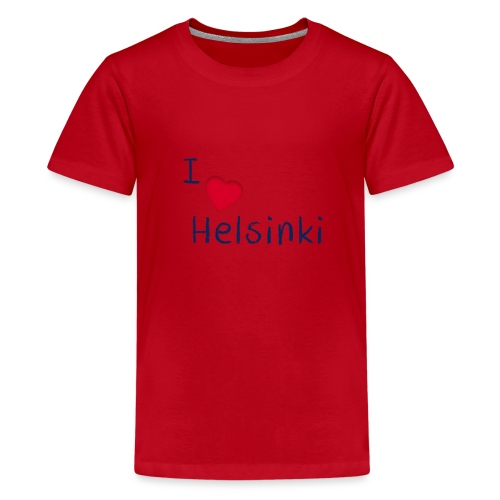 I Love Helsinki - Teinien premium t-paita