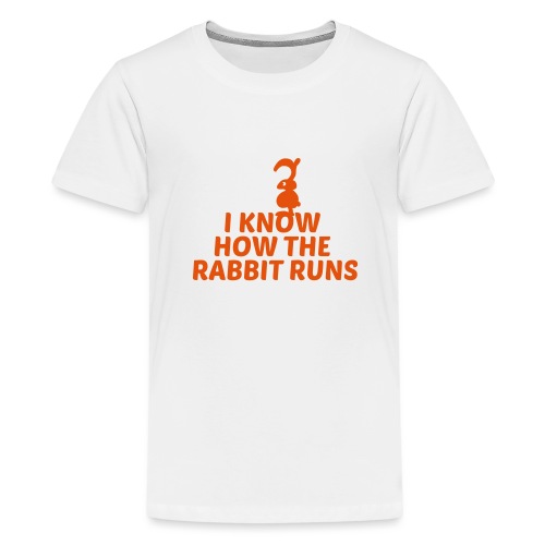 i know how the rabbit runs denglisch hase kaninche - Teenager Premium T-Shirt
