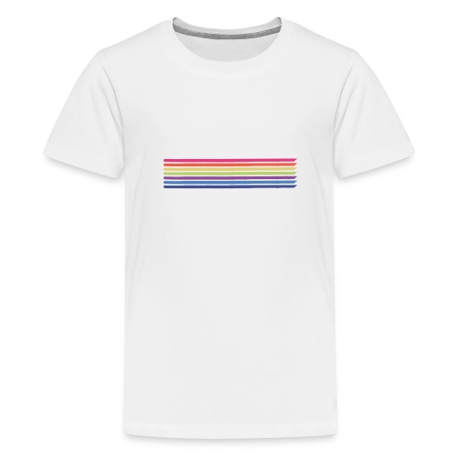 Kolorowe linie - Koszulka młodzieżowa Premium