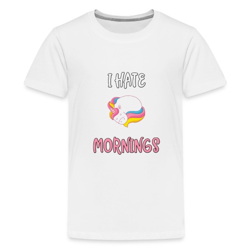 Sød enhjørningst-shirt - Teenager premium T-shirt