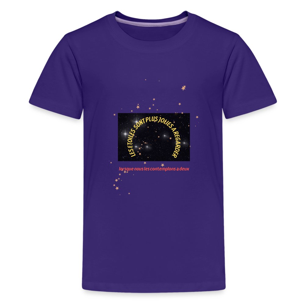 Les étoiles sont plus jolies à regarder… – T-shirt Premium Ado violet