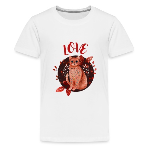 Chat Love - T-shirt Premium Ado