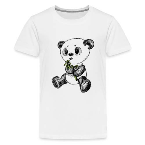 Panda Karhu värillinen scribblesirii - Teinien premium t-paita