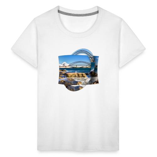 Australien: Sydney Hafen mit Oper und Brücke - Teenager Premium T-Shirt