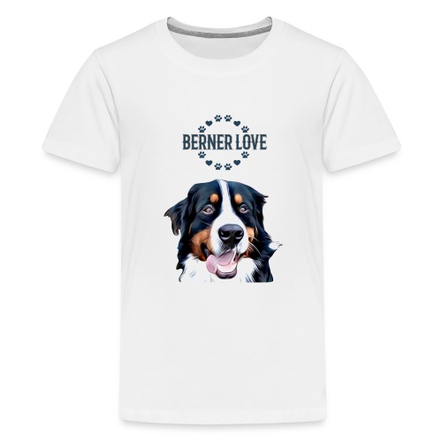Berner Sennenhund T-Shirt Hundekopf - Teenager Premium T-Shirt