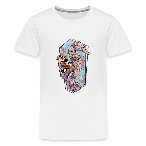 Fantasie-Seepferdchen in Wasserfarben - Teenager Premium T-Shirt