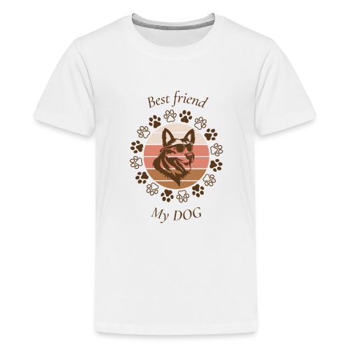 Best friend my dog - Koszulka młodzieżowa Premium