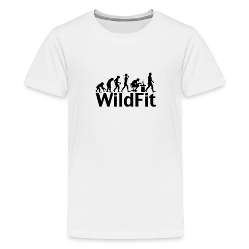 WildFit Logo Evolution in Schwarz - Teenager Premium T-Shirt