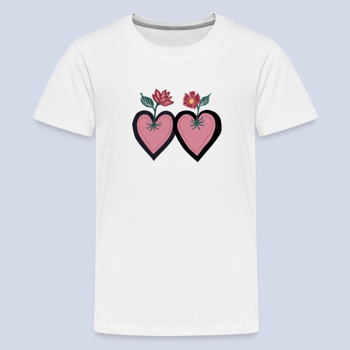 MidCenturyStyle Hearts - Teenager Premium T-shirt