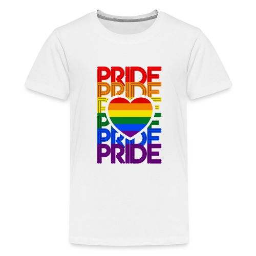 Pride Love Rainbow Heart - Teenager Premium T-Shirt