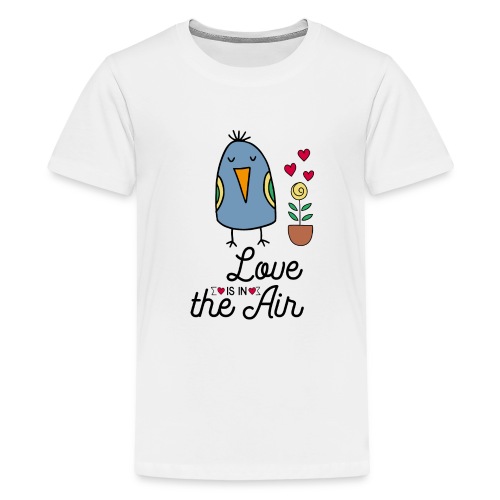 Lustiger Vogel in love - Teenager Premium T-Shirt