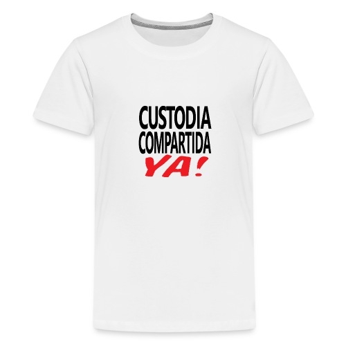 Custodia Compartida YA Negro - Camiseta premium adolescente