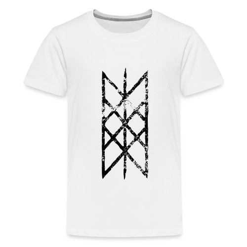 Netz von Wyrd Gitter Skulds Netz Binderune Symbol - Teenager Premium T-Shirt