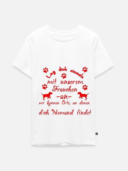 Hund Spruch Gassi gehen - Teenager Premium Bio T-Shirt - Weiß