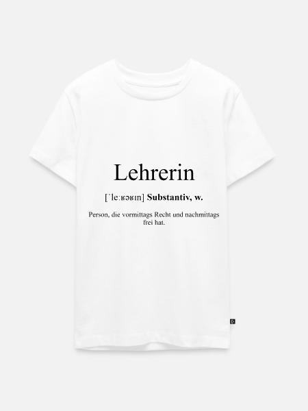 Lehrerin Definition Dictionary - Teenager Premium Bio T-Shirt - Weiß