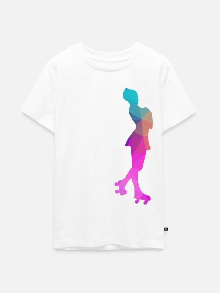 Rollkunstlauf Rollschuh Pirouette Polygon Geschenk - Teenager Premium Bio T-Shirt - Weiß
