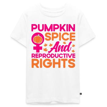 Rechte der Frauen Ermächtigung Feministisch Gesche - Teenager Premium Bio T-Shirt - Weiß - Vorne - AI Model Teenager Male light (155cm)