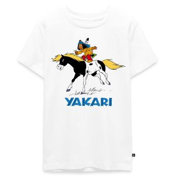 Yakari et Petit-Tonnerre Tee shirt manches longues - T-shirt Premium bio Ado - blanc - Devant - AI Model Teenager Male light (155cm)