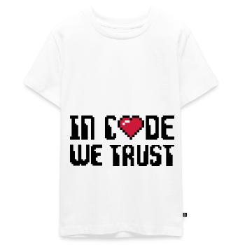 Geek - T-shirt Premium bio Ado - blanc - Devant - AI Model Teenager Male light (155cm)