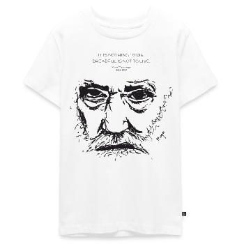 Victor Hugo - T-shirt Premium bio Ado - blanc - Devant - AI Model Teenager Male light (155cm)