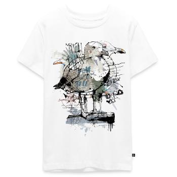 Seagull Baltic Sea - Teenager Premium Bio T-Shirt - Weiß - Vorne - AI Model Teenager Male light (155cm)