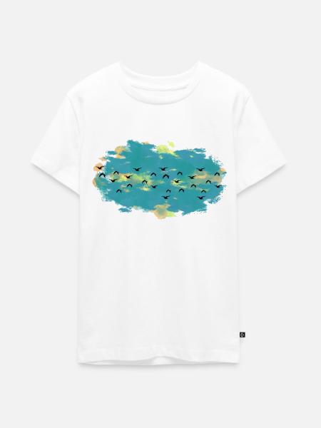 Zugvögel - Teenager Premium Bio T-Shirt - Weiß